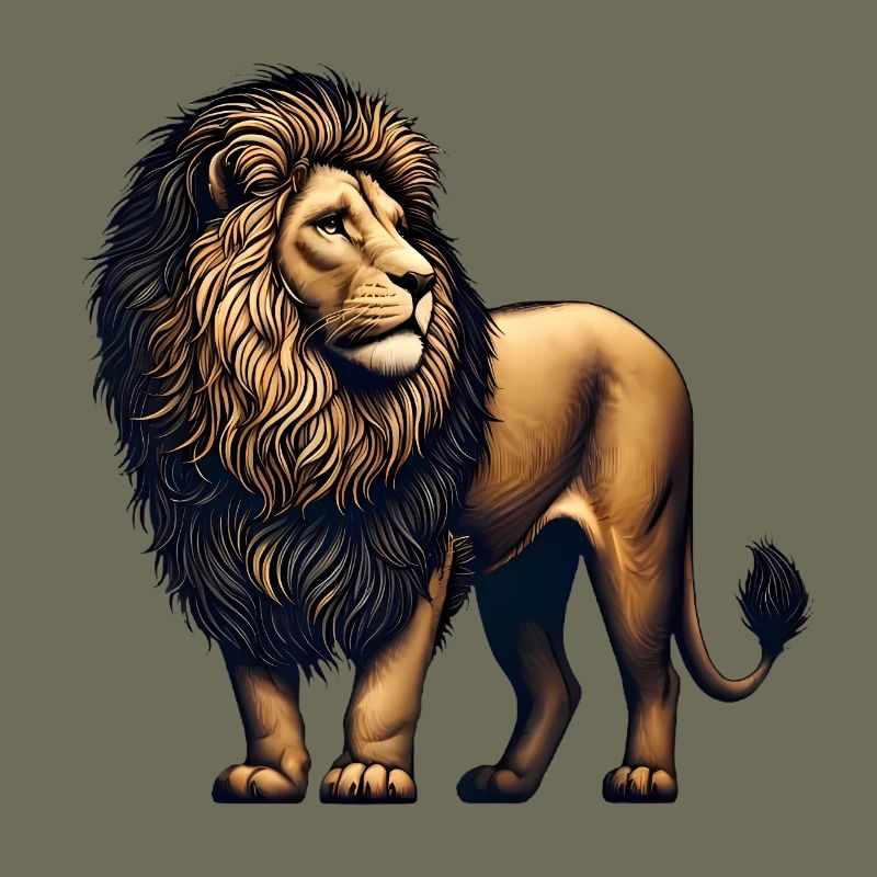 Conception vectorielle de lion majestueux