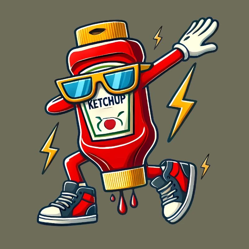 Conception de bouteille de ketchup Dab
