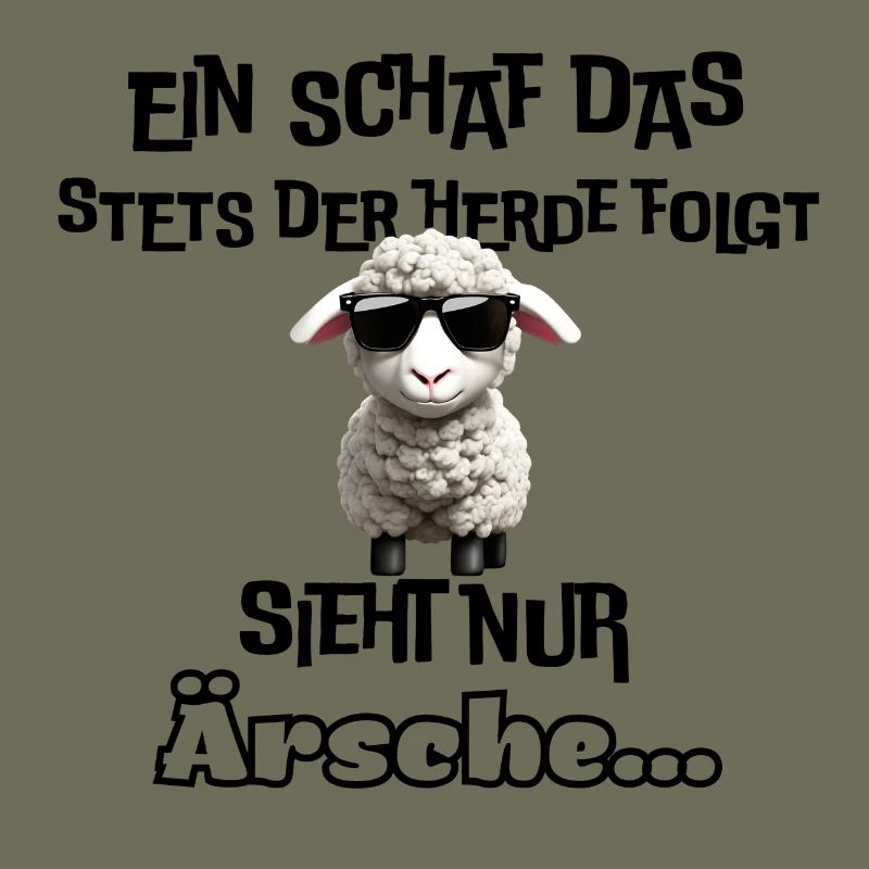 cooles Schaf mit Statement