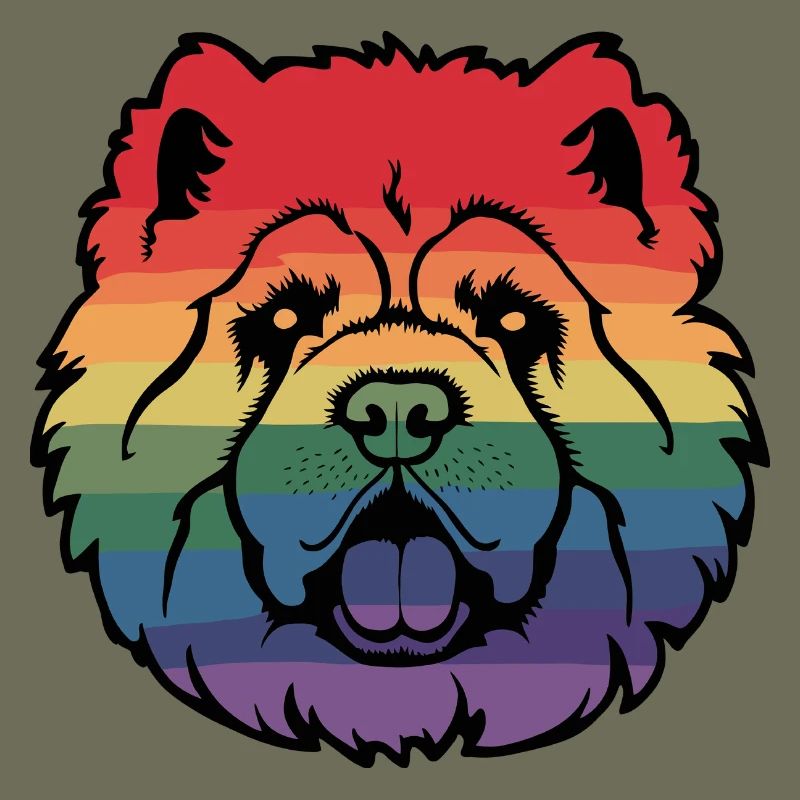 Chow chow arc-en-ciel