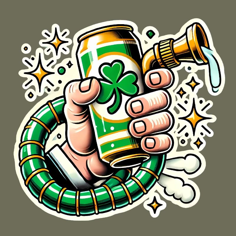 Conception amusante de canette de bière de la Saint-Patrick