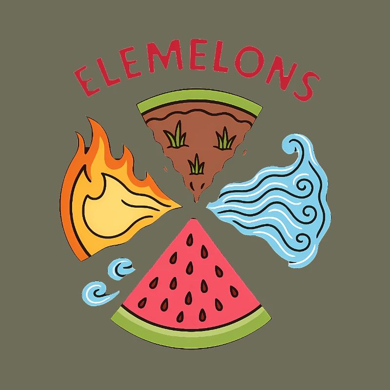 Elemelons Elemental Watermelon Design