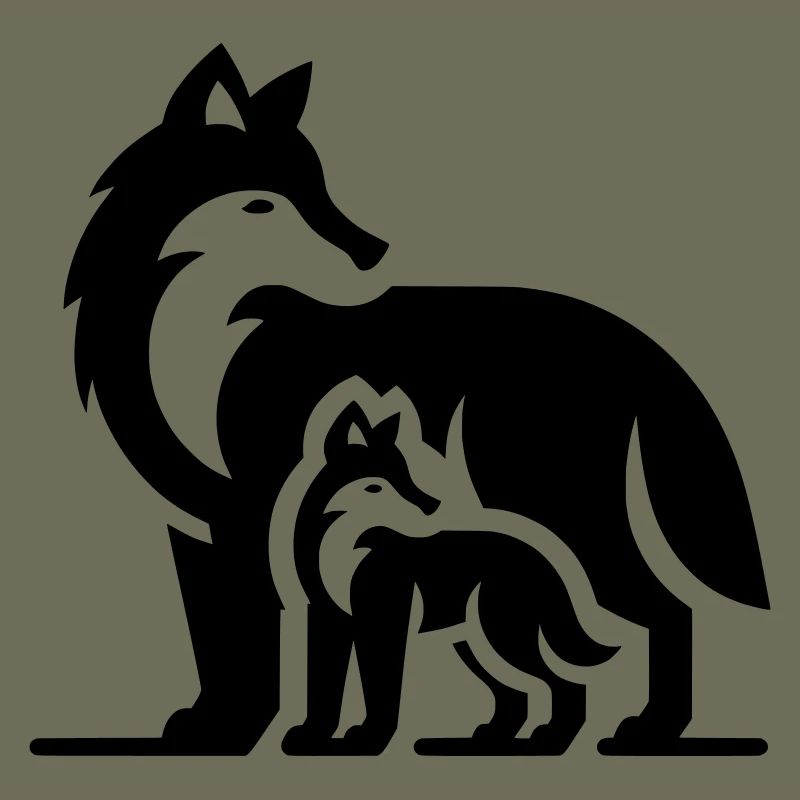 Wolf Wölfe Silhouette