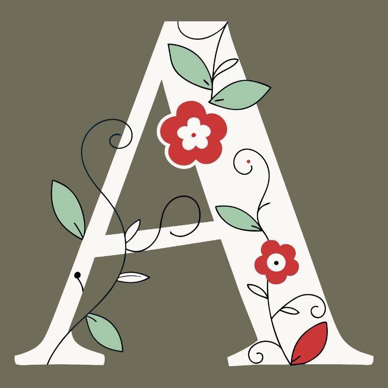 Letter A Monogram Retro