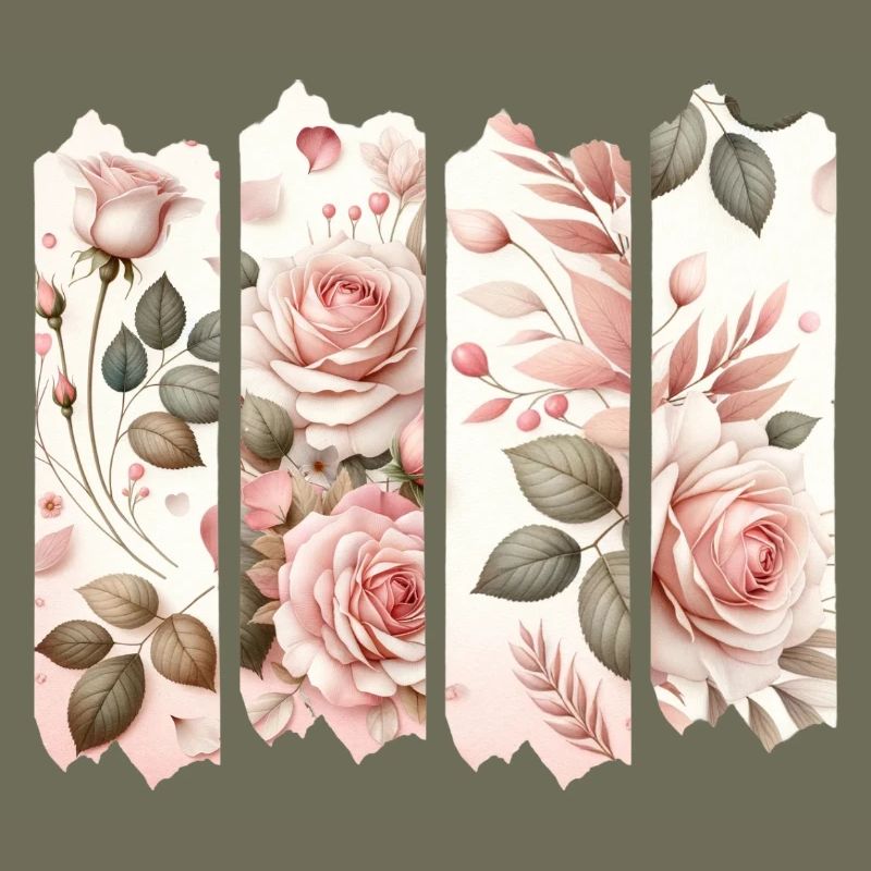 Rosenblüten Vier Panelen Rosa
