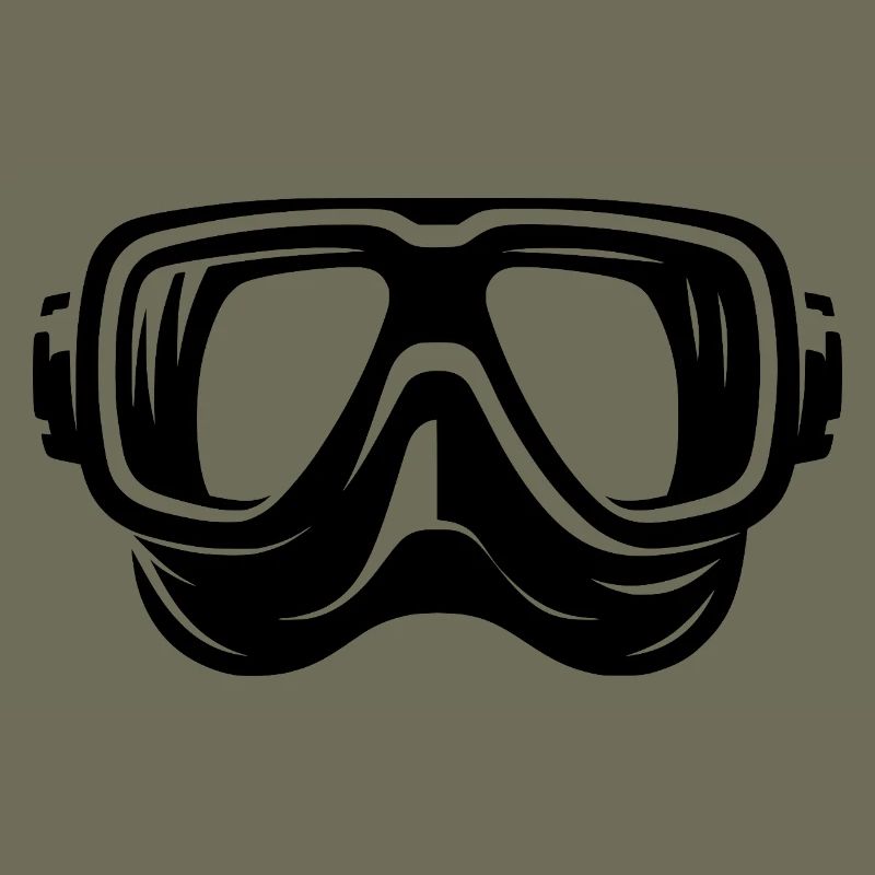 Simple Diving Goggles Logo Style