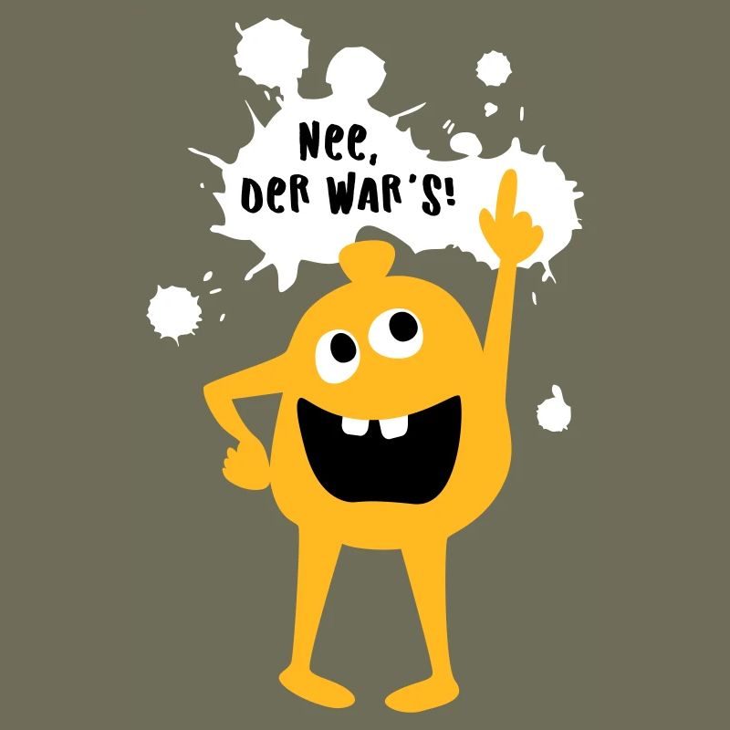 Monster unschuldig "Der war's" Comic Zeigefinger