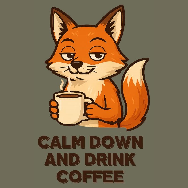 Café Fox Chill Mode Espresso Design Animaux