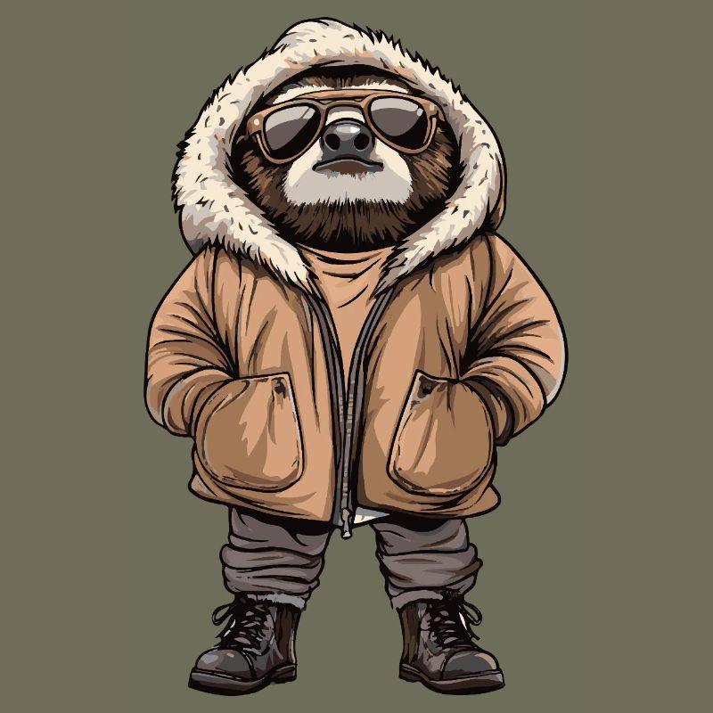 Sloth Cool Winter