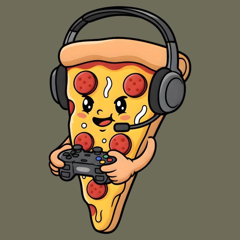 Dessin animé de pizza de jeu