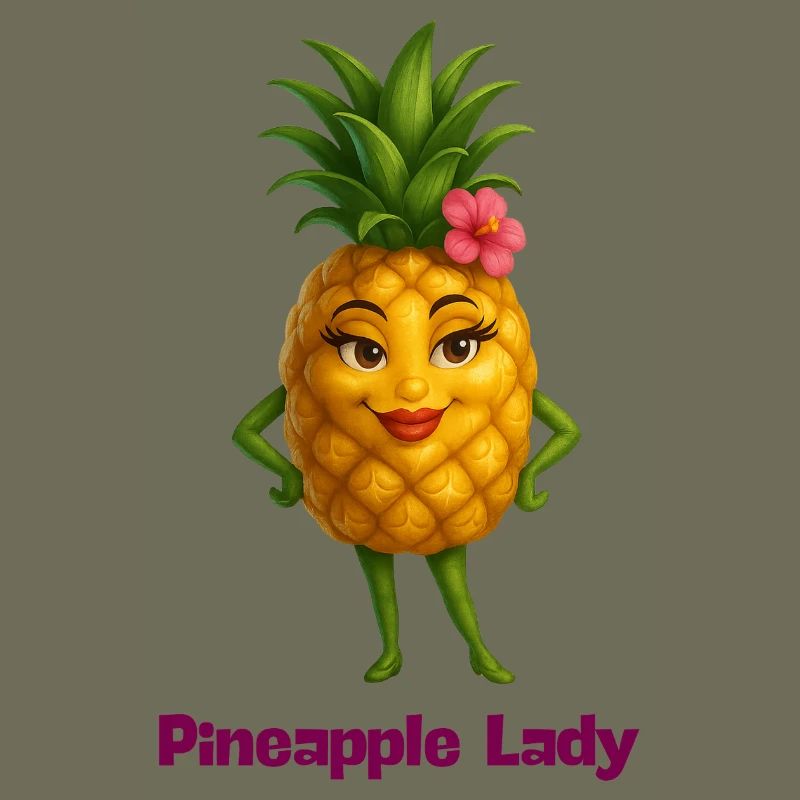 Pineapple Lady Cartoon