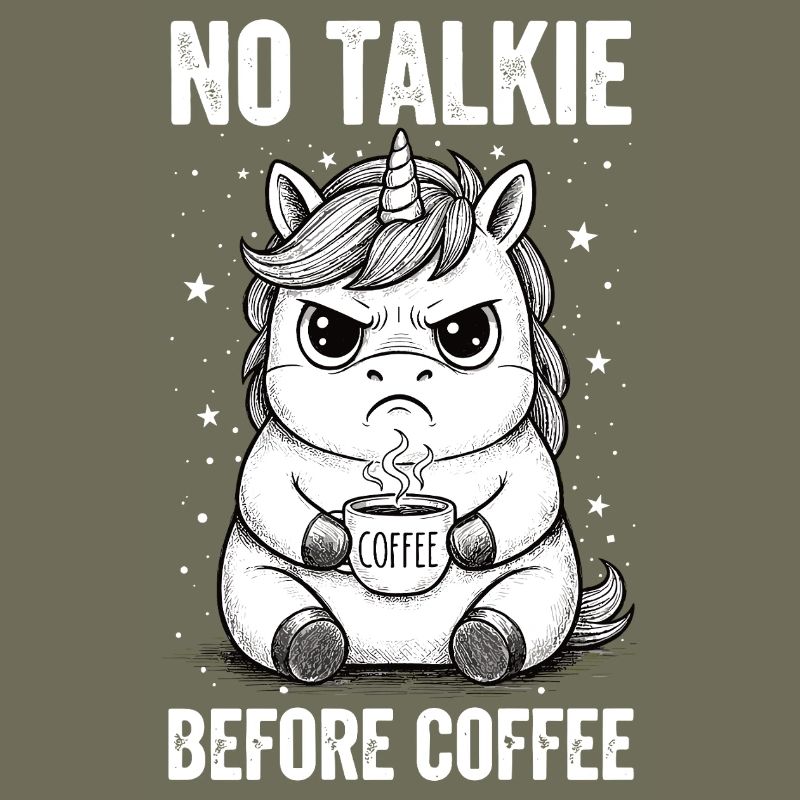 Pas de conversation devant une licorne amoureuse du café
