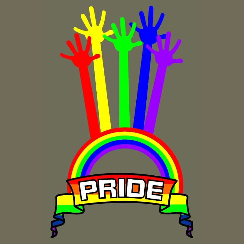 Pride hands rainbow