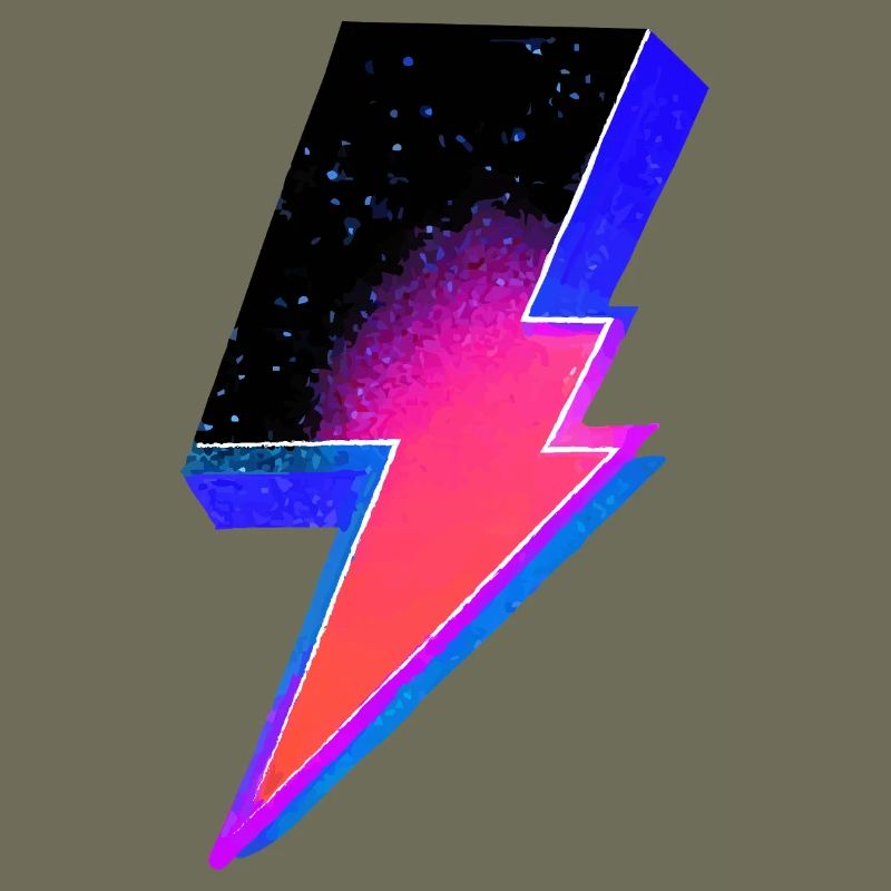 Neon Lightning Bolt Gradient
