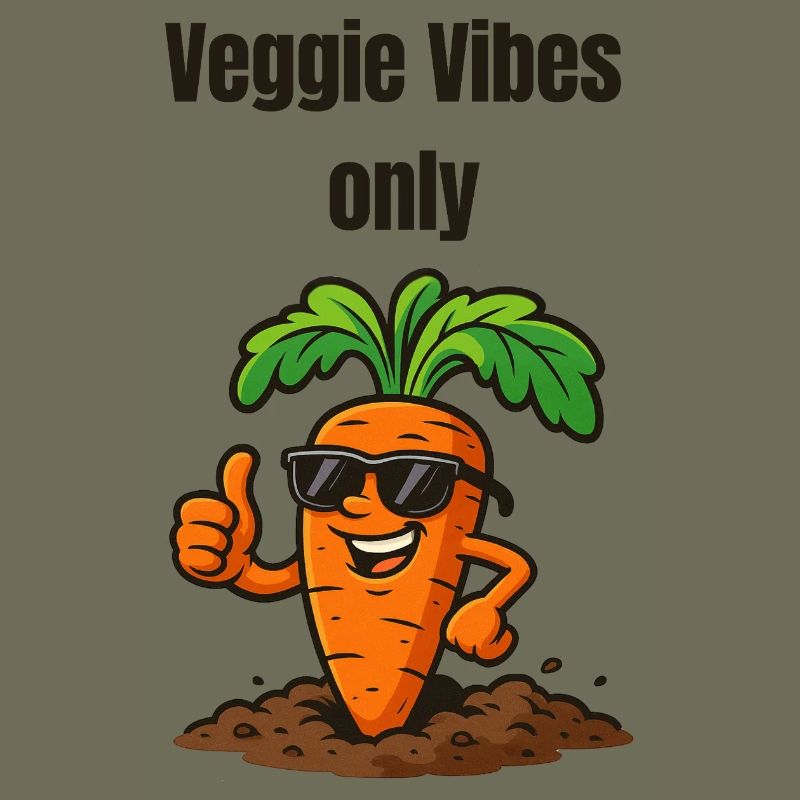 Veggie Vibes Carrot with Style Vegetable Illustrations
