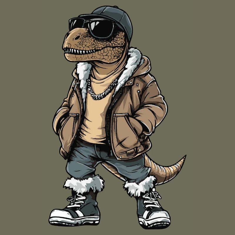 Dinosaurier T-Rex Cool Winter