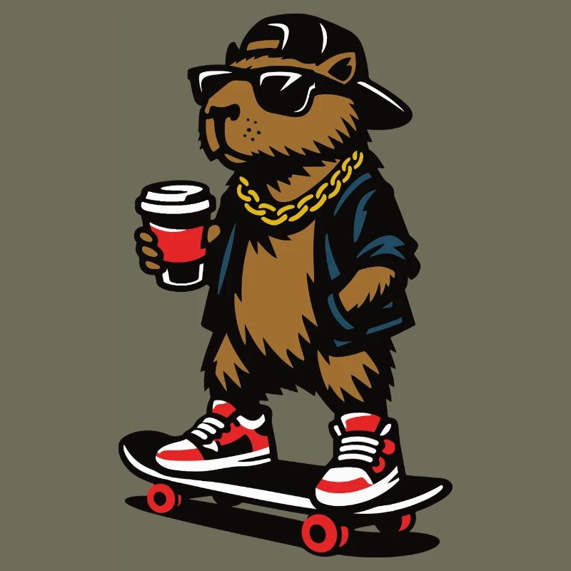 Colles Capybara Skateboard Coffee