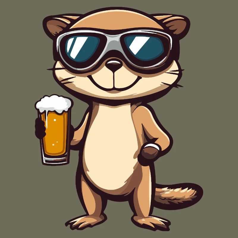 Erdmännchen Apres Ski Bier Comic