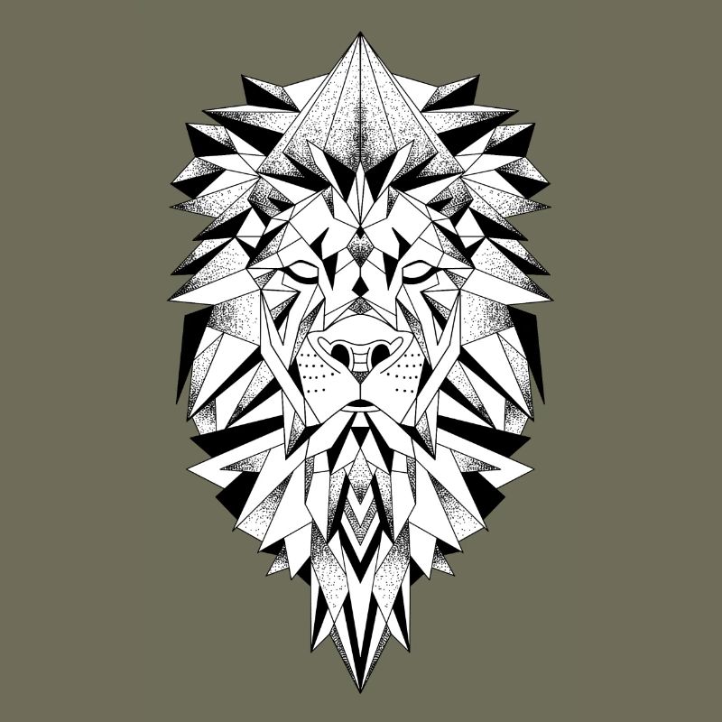 Geometric Lion Head Chart