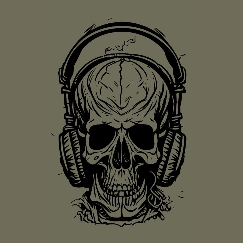 Crâne avec casque