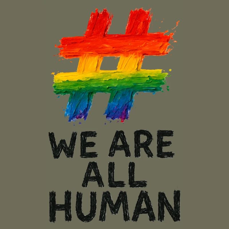 #WeAreAllHuman - Conception d’aquarelle arc-en-ciel
