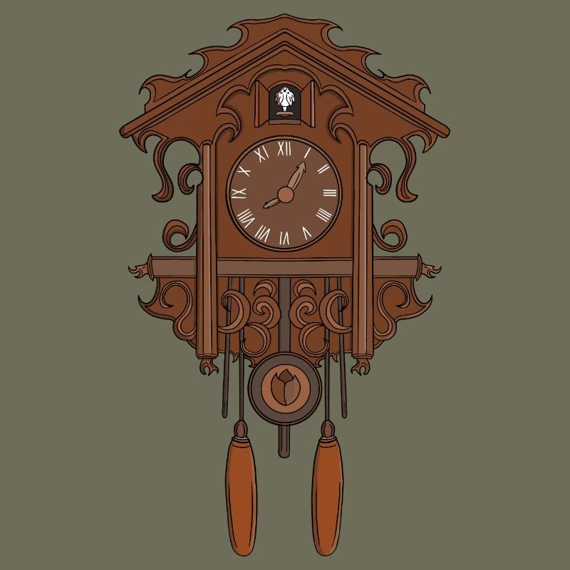 Vintage Rustic Cuckoo Clock Charm