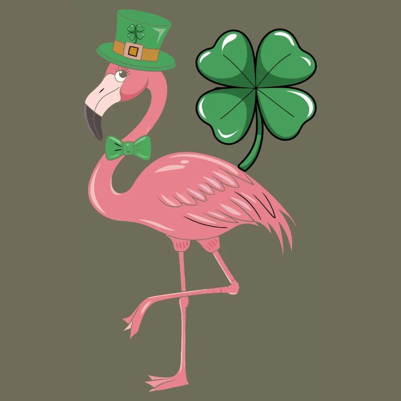 Flamingo im Shamrock-Stil