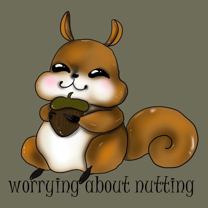 Cuddly squirrel with nut