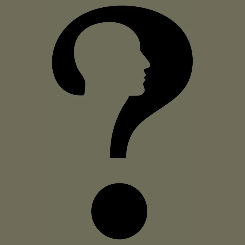 Fragezeichen mit Silhouette Mann #
