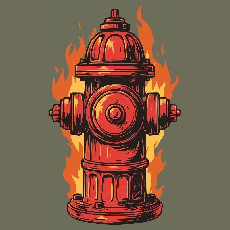 Fire Brigade Dad T-Shirt Gift Fire Brigade Fire Hydrant