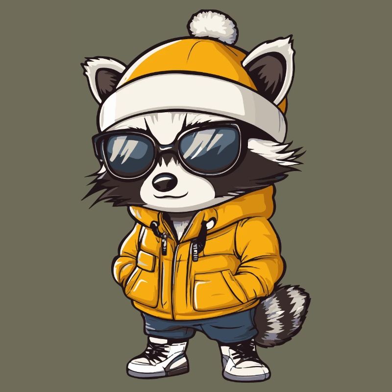 Waschbär Winter