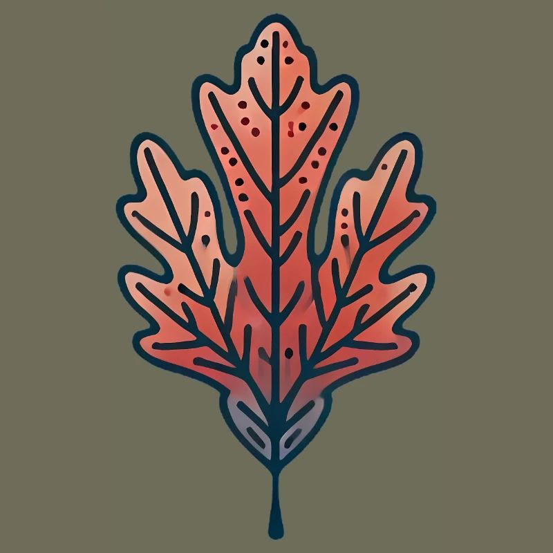 Rustikale Herbstblatt-Illustration