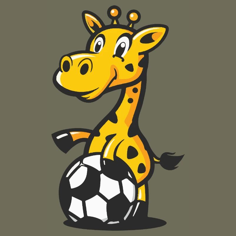 Giraffe Fußball Comic