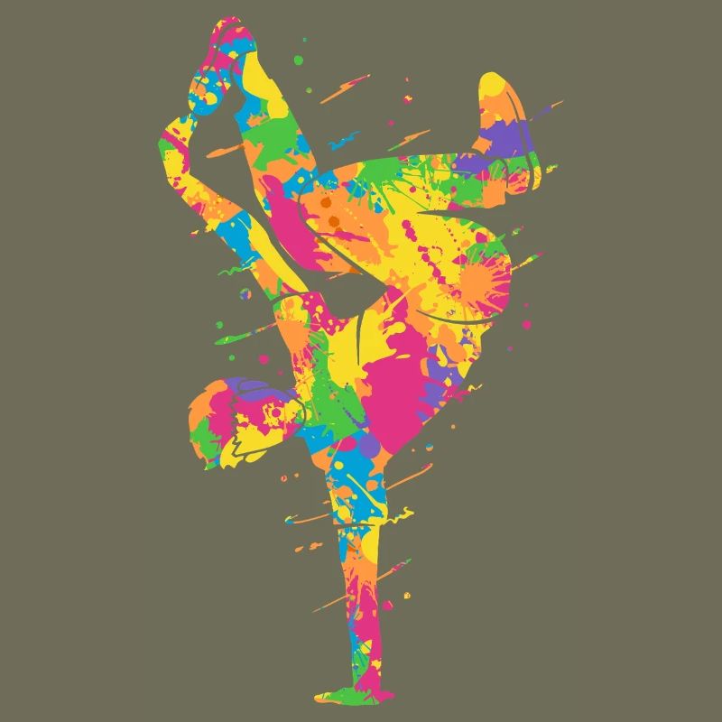 Breakdancing Colorful Breakdancer Boys Breakdance