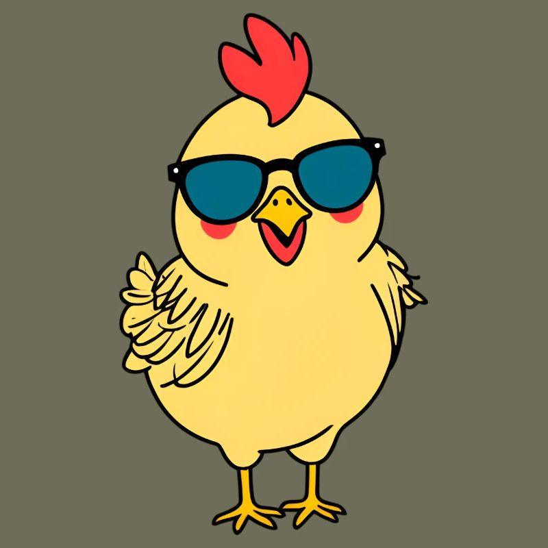 Chick with sunglasses