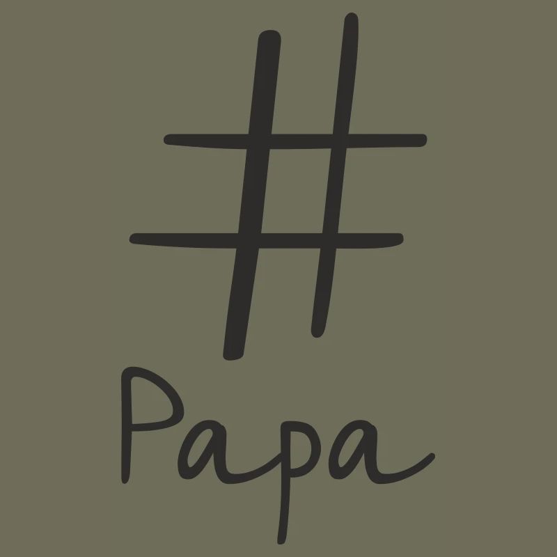 #Papa – Modern Hashtag Text Design