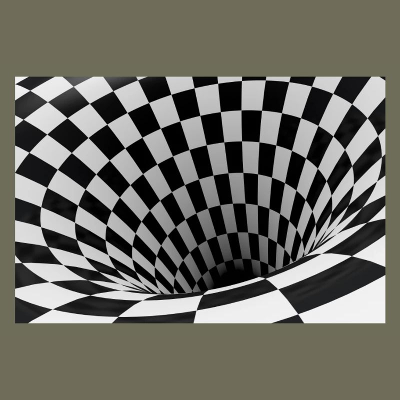 Black and white checkerboard vortex