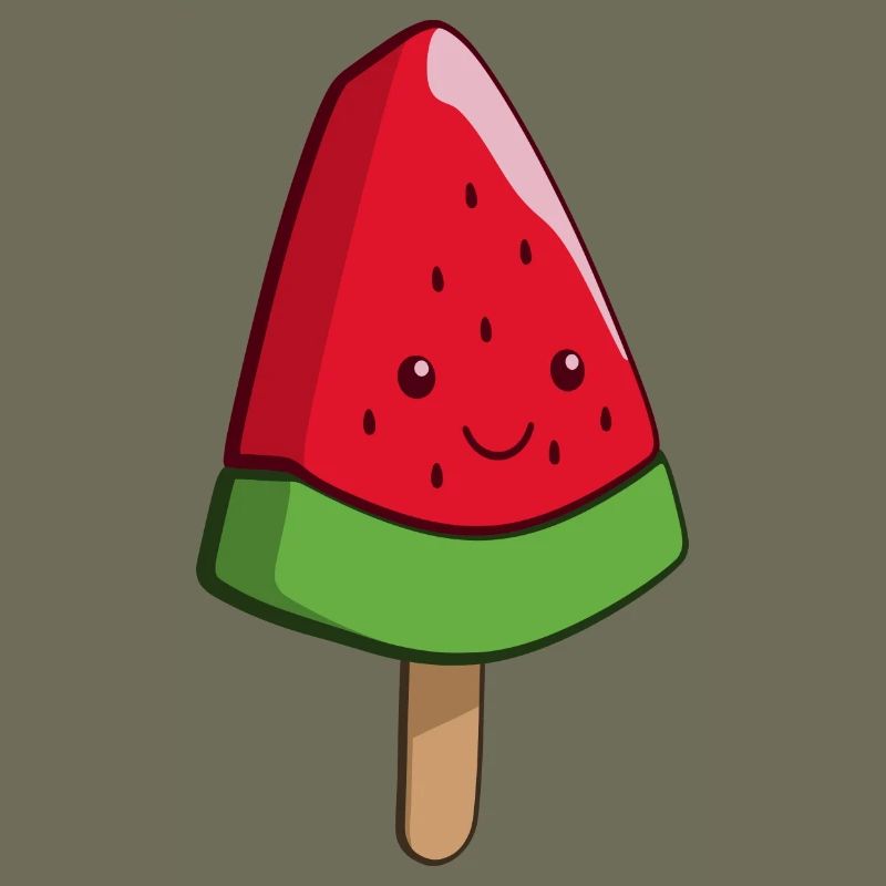Wassermelonen Eiskunst am Stiel