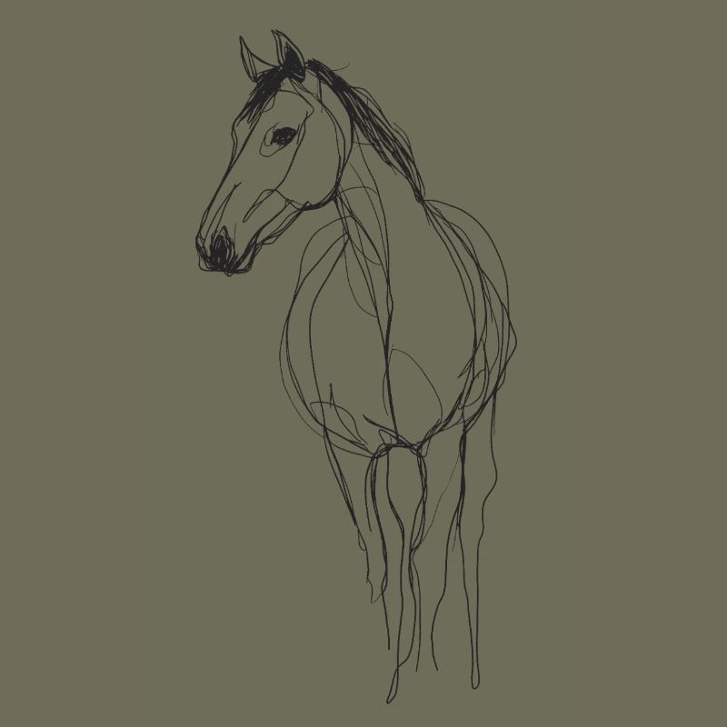 Line Art Pferd