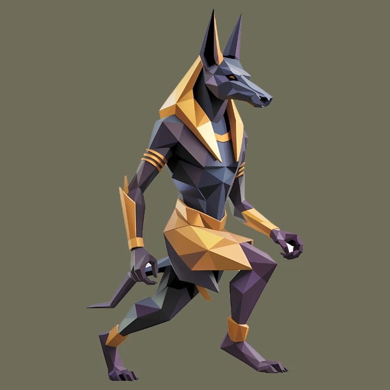 Anubis - Cooles Low Poly Logo