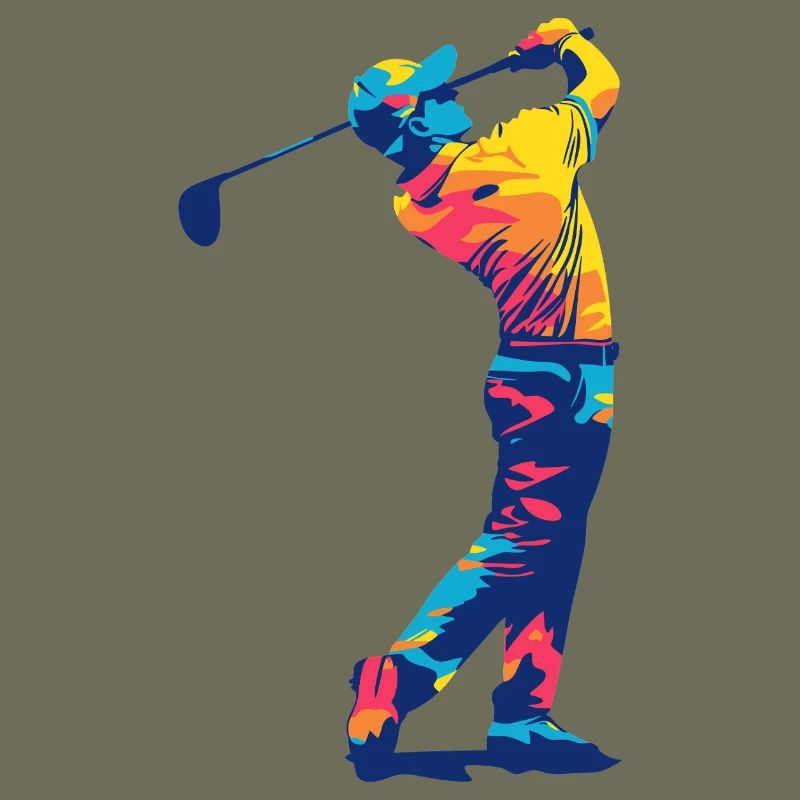 Golfers in the swing