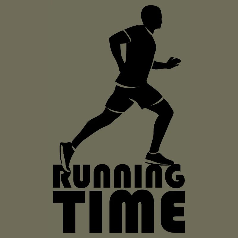 Icône de temps de course Icône Logo Illustration du coureur