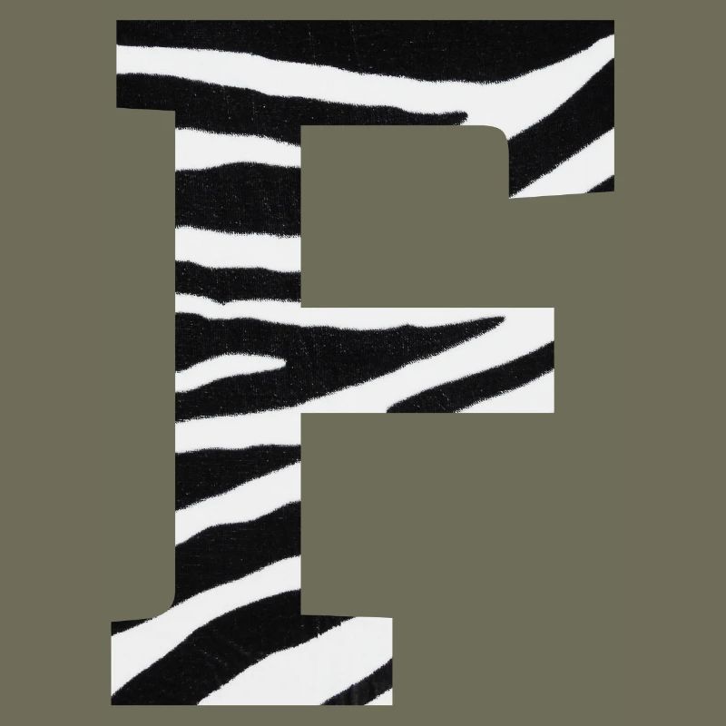 Letter f zebra