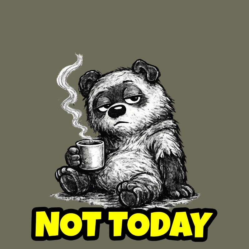 Not Today – Grumpy Bear Coffee (Sketch)