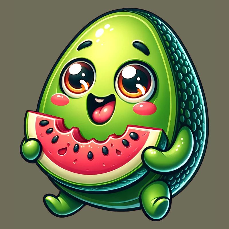 Avocado & Wassermelone Süßes Comic