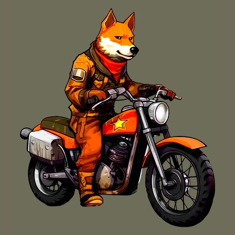 Fuchs Motorradfahrer