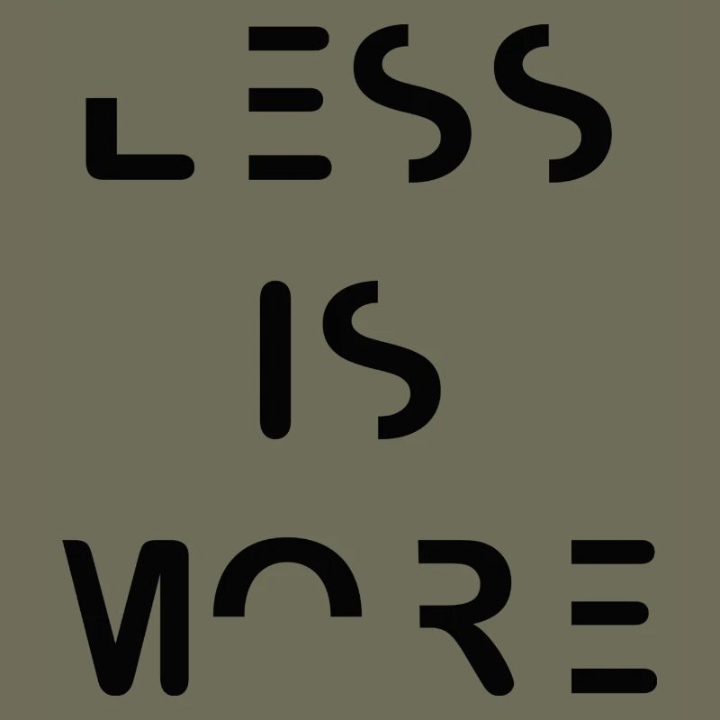 Less is more - Conception typographique minimaliste