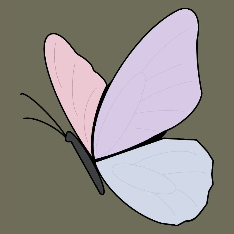 Conception de papillon pastel
