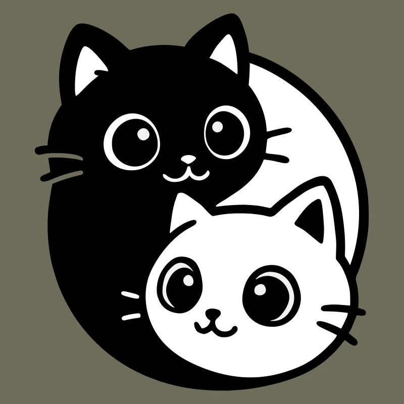 Portrait de chat Ying Yang
