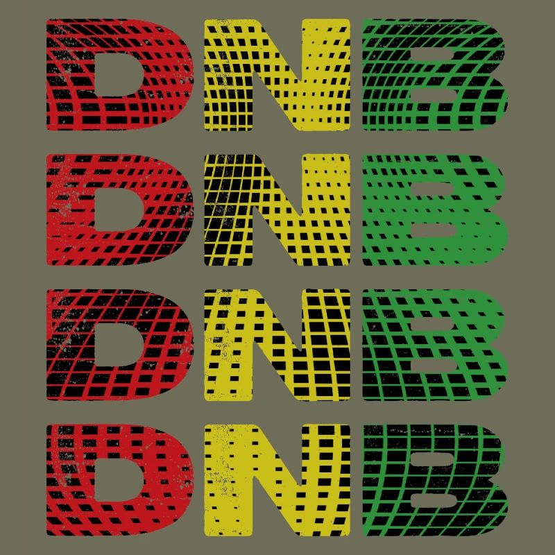 DNB Grid Rainbow Print